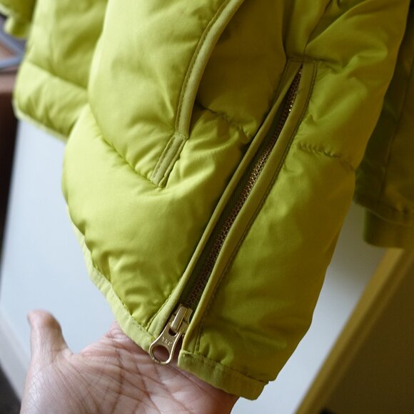J. Crew vivid chartreuse Chateau puffer Primaloft jacket coat SM S Small - Picture 11 of 16